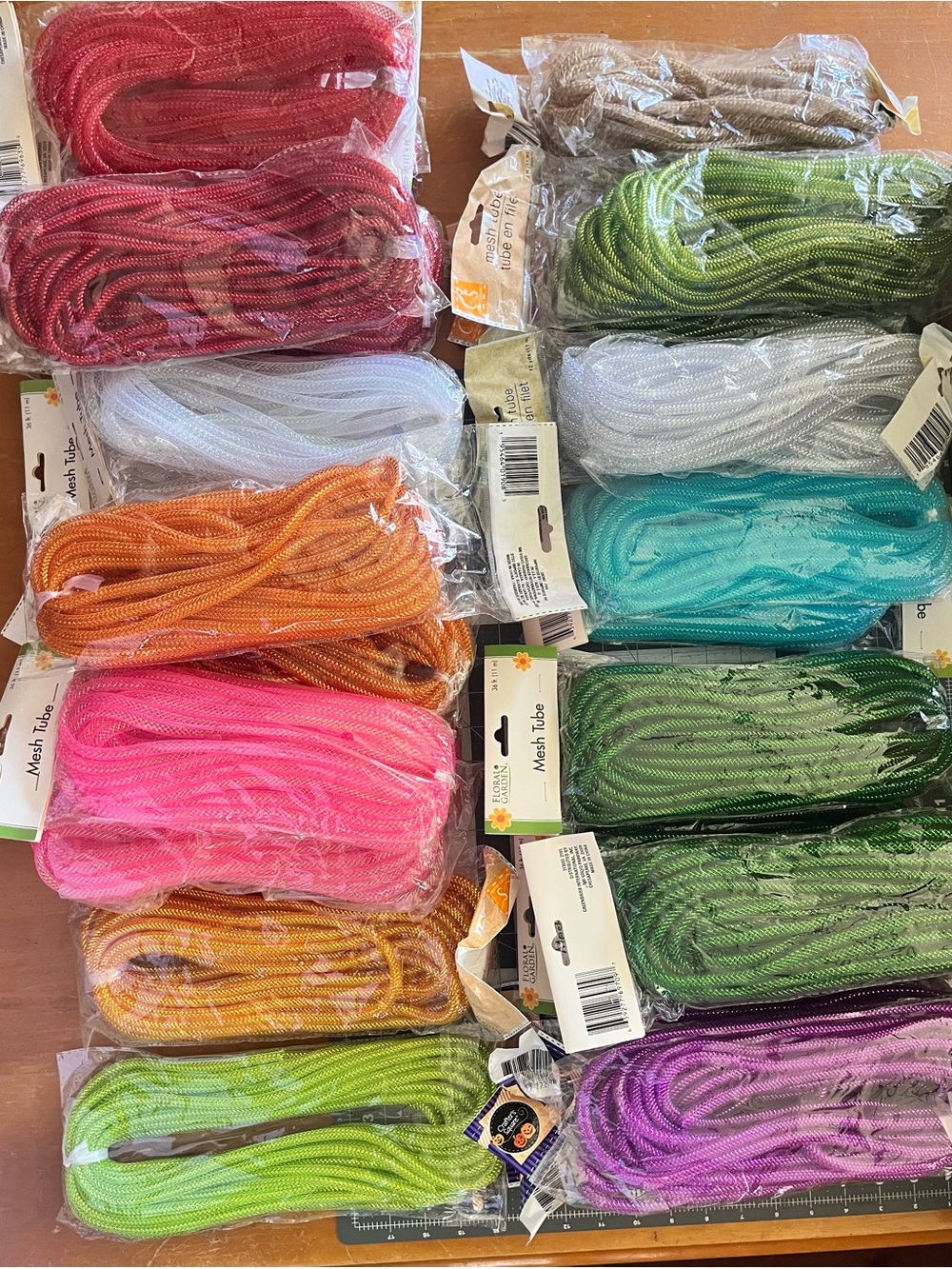 Assorted Mesh Tubing Bundle in Bright Colors